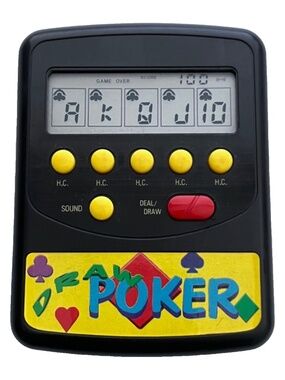 Vintage Radio Shack Draw Poker Handheld Pocket Electronic Game